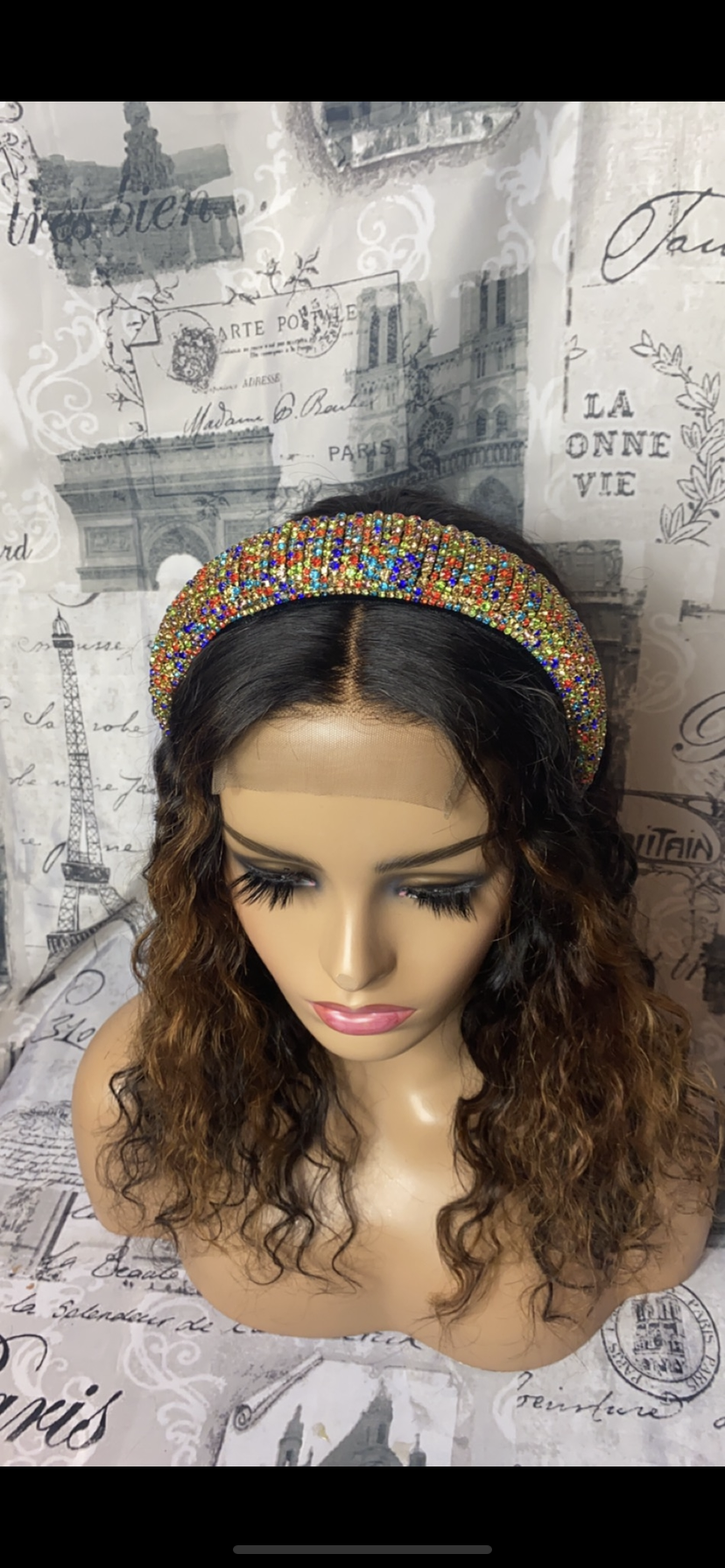 Multi Color Rhinestone Headband